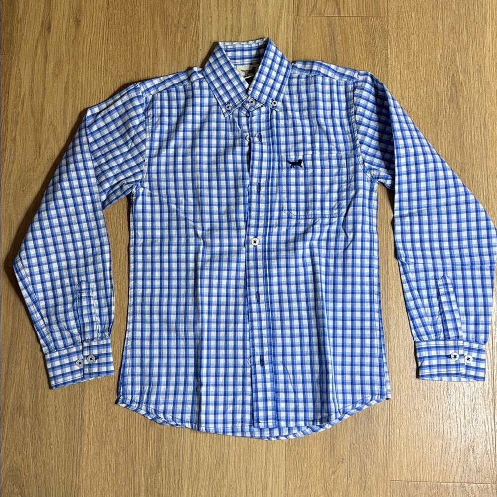 Jack Thomas Blue and White Long Sleeve Button Down Shirt Size Small Boys